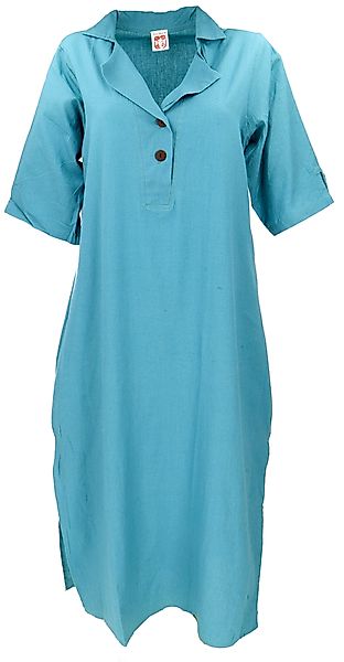 Guru-Shop Midikleid Luftiges Sommerkleid, Shirtkleid, Baumwoll.. günstig online kaufen