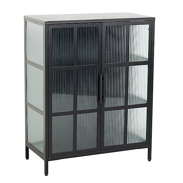 riess-ambiente Vitrine DURA STEEL 80cm schwarz / transparent (Einzelartikel günstig online kaufen