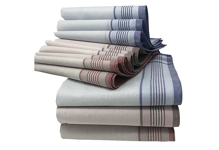 JEMIDI Handtuch Taschentücher aus Baumwolle - 12x Stofftaschentücher im Set günstig online kaufen