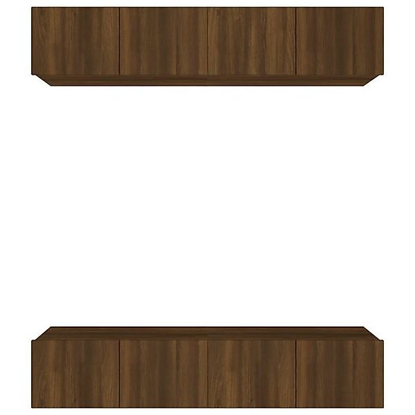 vidaXL TV-Schrank TV-Boards 4 Stk. Braun Eichen-Optik 80x30x30 cm Holzwerks günstig online kaufen