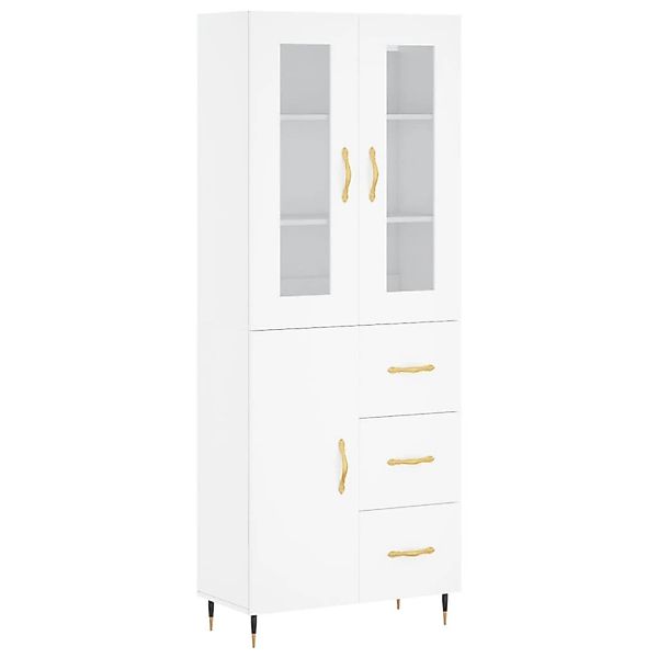 vidaXL Highboard Weiß 69,5x34x180 cm Holzwerkstoff 3198449 günstig online kaufen
