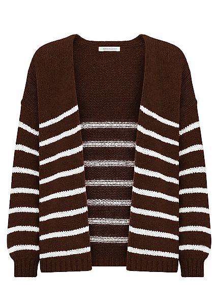 SASSYCLASSY Cardigan Gestreifter Cardigan mit Außennähten für Damen Weicher günstig online kaufen
