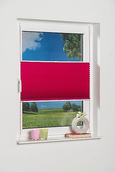 K-HOME Plissee Klemmfix Pisa, verdunkelnd, ohne Bohren, verspannt, Klemmfix günstig online kaufen