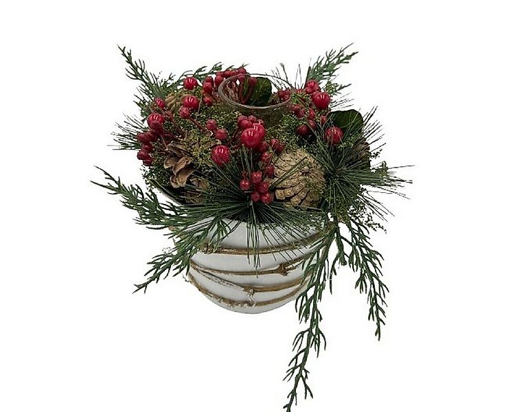 Small-Preis Adventskranz Adventsgesteck mit Zapfen & Beeren – Kranz oder Ei günstig online kaufen