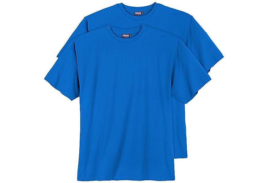 ADAMO Rundhalsshirt Adamo 2er-Pack Basic T-Shirt Übergröße royalblau günstig online kaufen