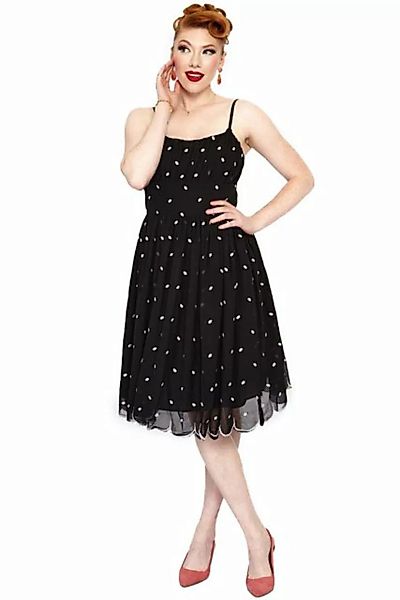 Voodoo Vixen A-Linien-Kleid Dotty 50's Polka Dot Flare Dress Vintage Chiffo günstig online kaufen