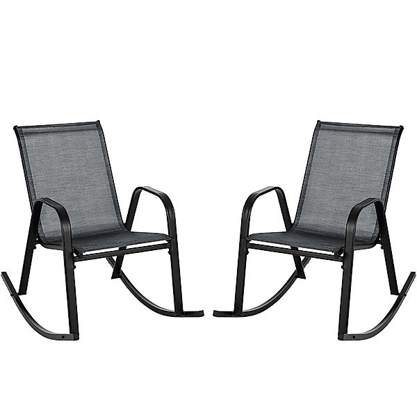 COSTWAY Gartenstuhl 2er Set Schaukelstuhl (2 günstig online kaufen