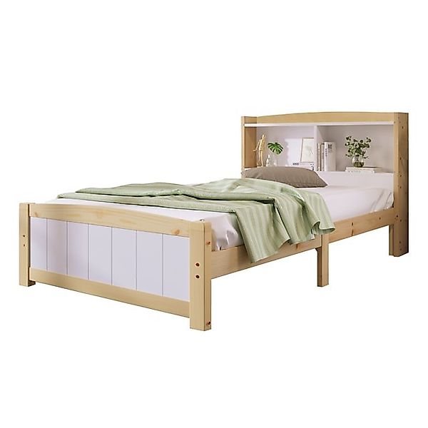 Gotagee Holzbett Massivholz Bettgestell Kinder/Jugendbett Doppelbett mit St günstig online kaufen