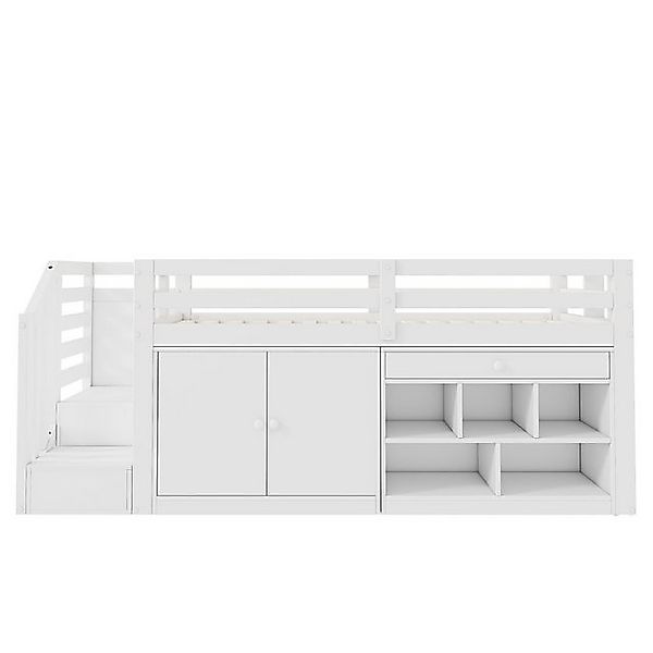 Gotagee Hochbett Multifunktionales Holz Kinderbett 90x200cm Einzelbett Gäst günstig online kaufen