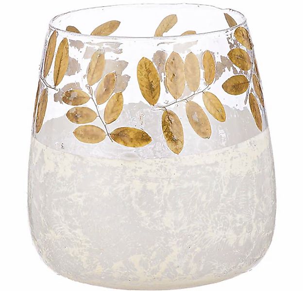 GILDE Teelichthalter »Kerzenhalter Foliage« 1-flammig, aus Glas, Höhe ca. 2 günstig online kaufen