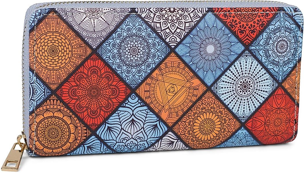 styleBREAKER Geldbörse Geldbörse Indian Summer Ornamente günstig online kaufen