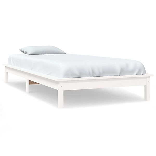 vidaXL Massivholzbett Weiß 90x190 cm Kiefer 3FT Single1280084 günstig online kaufen