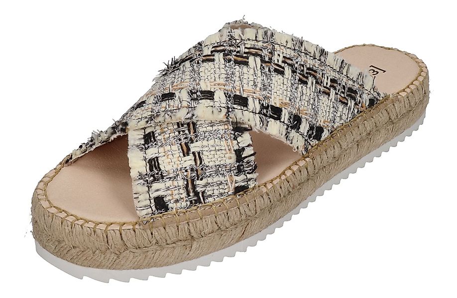 espadrij l´originale CROISETTE TWEED Pantolette Noir günstig online kaufen