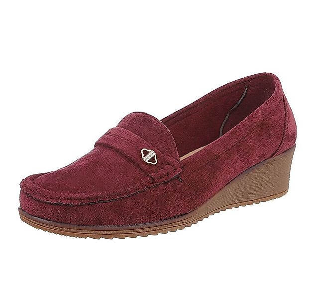 Ital-Design Eleganter Damen Slipper mit Wedge-Sohle und Details Slipper (90 günstig online kaufen
