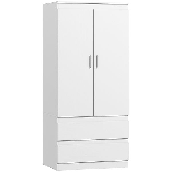 HOMCOM Kleiderschrank mit 2 Soft-Close-Türen Garderobenschrank mit 2 Schubl günstig online kaufen