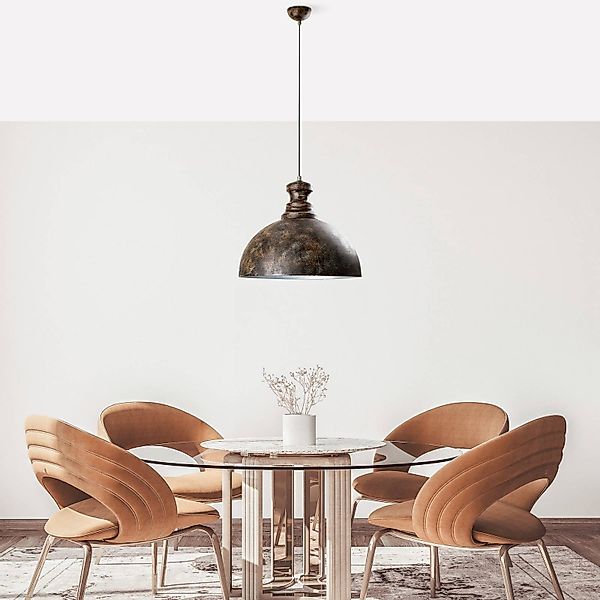 Pendelleuchte Saglam, 1-flammig, altmessing, Metall, Ø 40 cm günstig online kaufen