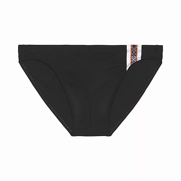 HOM Herren Badeslip - Swim Shorts "Alize", Badehose, Logostreifen Schwarz X günstig online kaufen