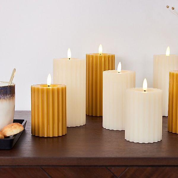 Lumineo LED-Christbaumkerzen Lumineo LED Kerze Creme günstig online kaufen