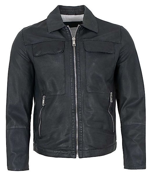 Milestone Lederjacke MSBoston Milestone - Herren Lederjacke Lammnappa nacht günstig online kaufen