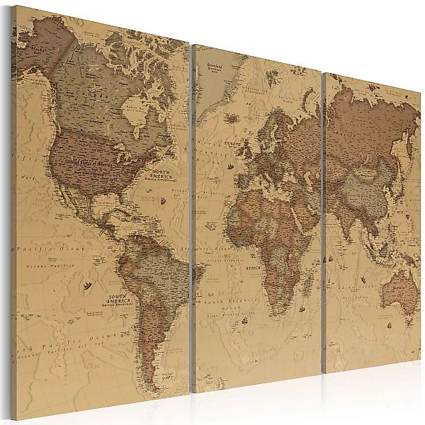 Wandbild - Stylish World Map günstig online kaufen