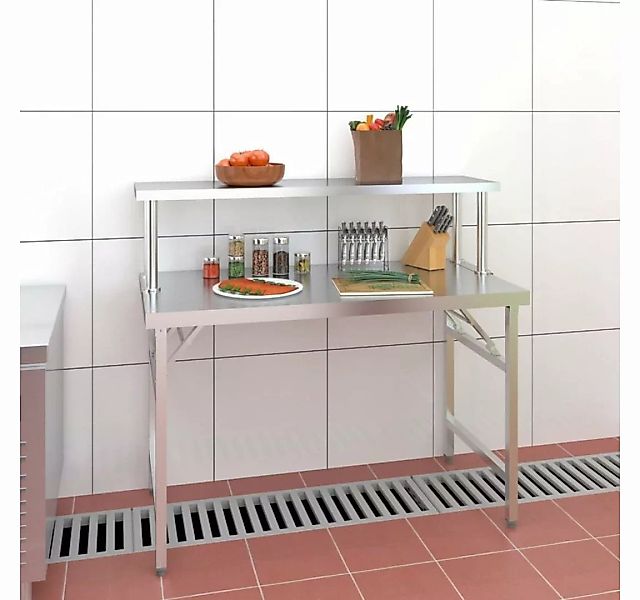 vidaXL Spülenschrank Küchen-Arbeitstisch mit Aufsatzboard 120x60x115 cm Ede günstig online kaufen