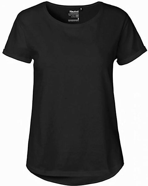 Neutral Rundhalsshirt Damen Roll Up Sleeve T-Shirt / Single Jersey Strick günstig online kaufen