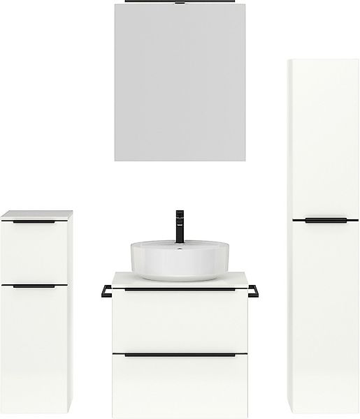 nobilia® Badmöbel-Set »Alvene«, (4 St., vormontiert, mit Soft-Close), inkl. günstig online kaufen
