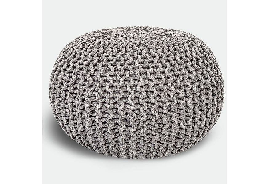 Casamia Pouf Pouf Ø 55 o. 45 cm Strickhocker Sitzpouf Bodenkissen für Innen günstig online kaufen