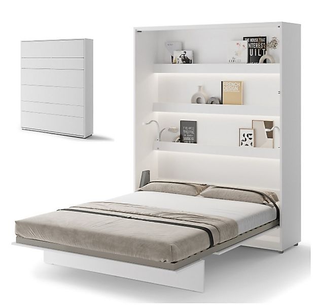 yourhouse24 Schrankbett Bed Concept Wandklappbett Vertikal Gästebett 90/120 günstig online kaufen