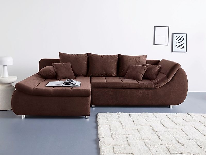 INOSIGN Ecksofa »Imola, elegant und modern, aktuelle Steppung im Sitz, bequ günstig online kaufen