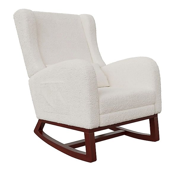 PXloue Schaukelstuhl Polster Relaxstuhl Schaukelsessel mit Holzsockel und R günstig online kaufen