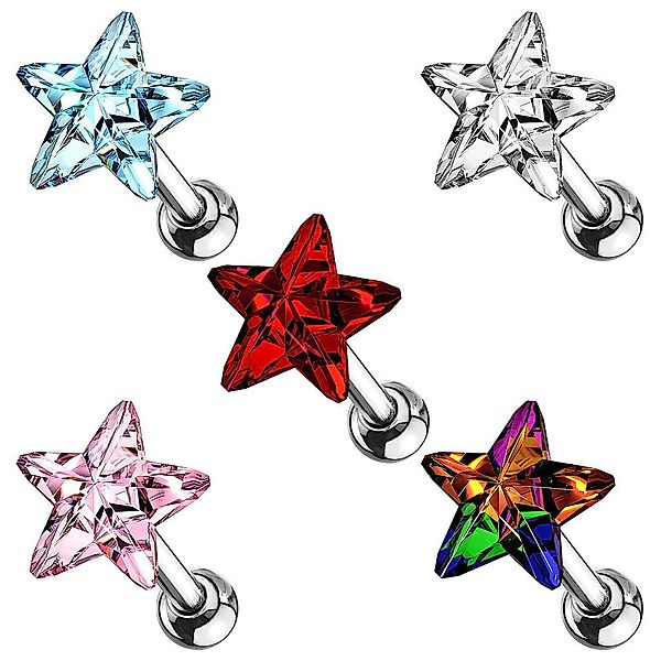 Taffstyle Piercing-Set Tragus Knorpel Piercing Kristall günstig online kaufen
