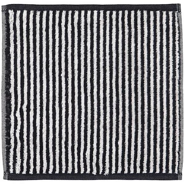 Cawö Zoom Streifen 121 - Farbe: schwarz - 97 - Seiflappen 30x30 cm günstig online kaufen