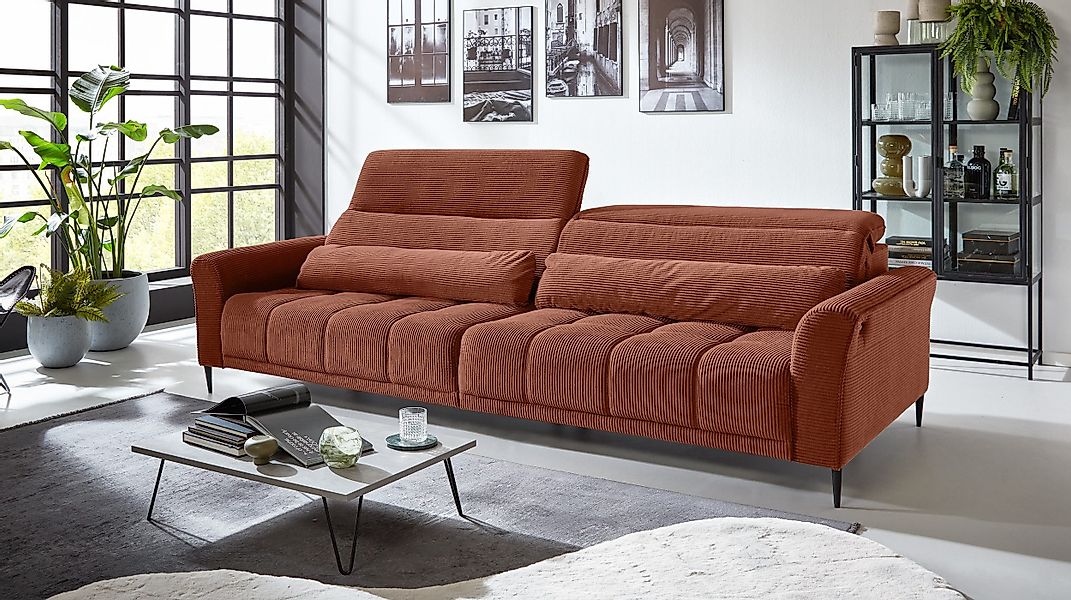 Massivart® Big-Sofa LOGAN Cord grün, beige, günstig online kaufen