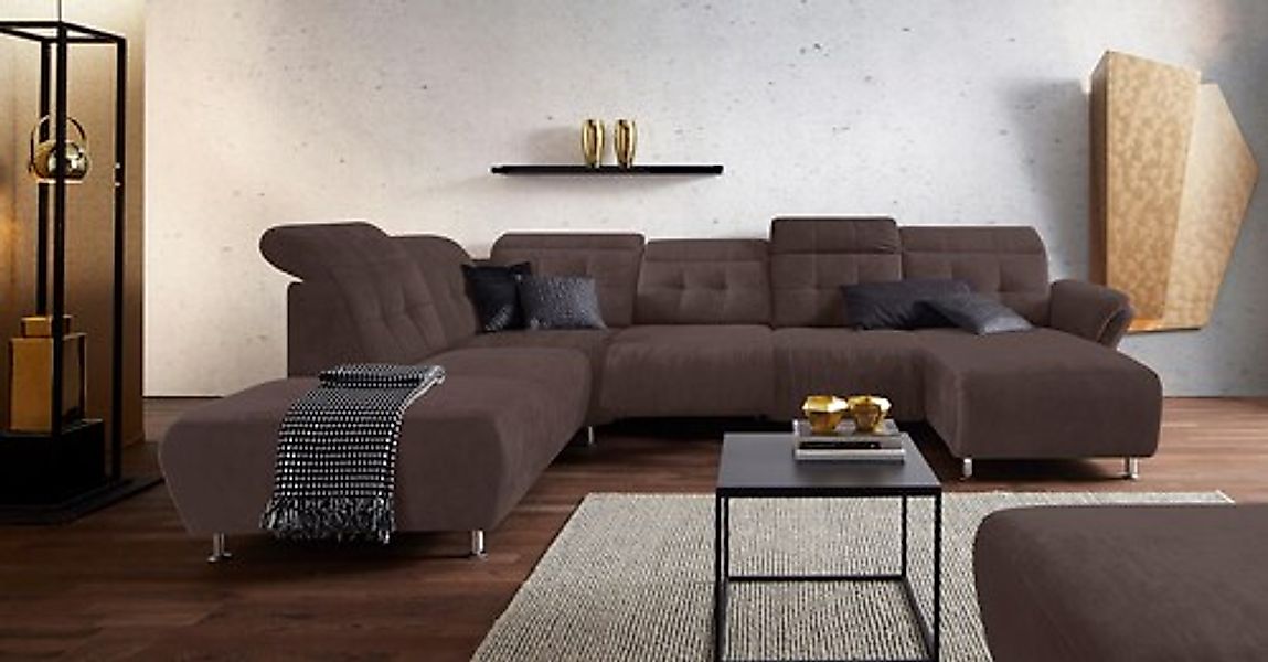 Home affaire Wohnlandschaft »Manhattan U-Form« 2 Sitze mit elektrischer Rel günstig online kaufen