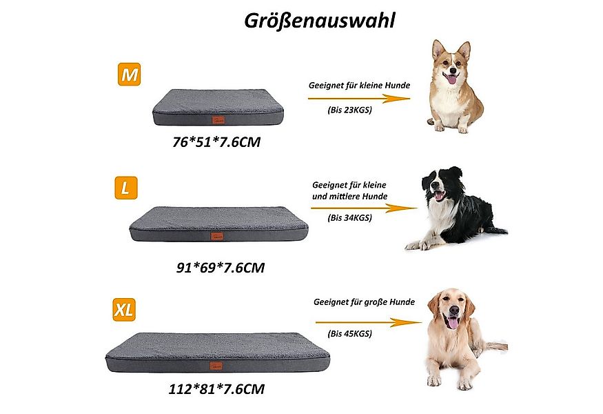 CALIYO Tierkissen Orthopädisches Hundebett Grosse Hunde - Hundekissen flaus günstig online kaufen