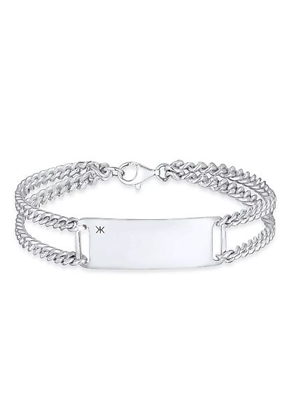 Kuzzoi Armband "Herren ID-Armband Platte Basic 925 Sterling Silber" günstig online kaufen