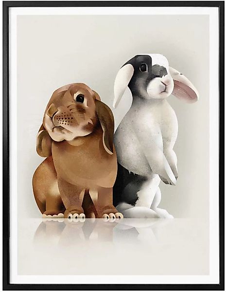 Wall-Art Poster »Bunny Love«, Schriftzug, (1 St.), Poster ohne Bilderrahmen günstig online kaufen