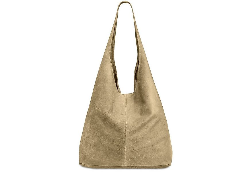 Caspar Schultertasche große Damen Wildleder Tasche Hobo Bag - CLASSIC LINE günstig online kaufen