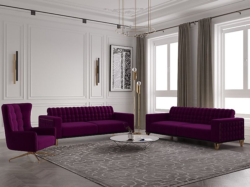 Möbeldreams Chesterfield-Sofa Sofa-Set Tina 3-2-1/3-3-1 / günstig online kaufen