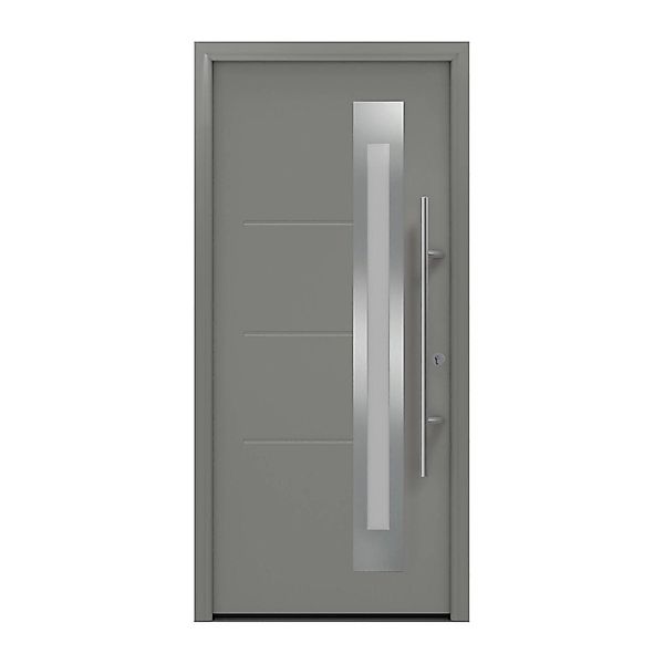 EcoStar Haustür Isopro Secur IPS 780S Graualuminium 110 cm x 210 cm DIN R günstig online kaufen