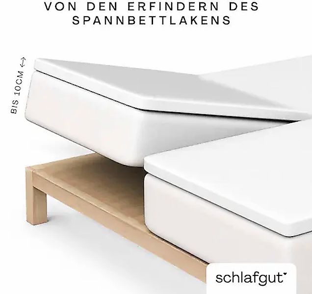 Schlafgut Spannbettlaken »Pure Split-Topper«, MADE IN GREEN by OEKO-TEX® günstig online kaufen