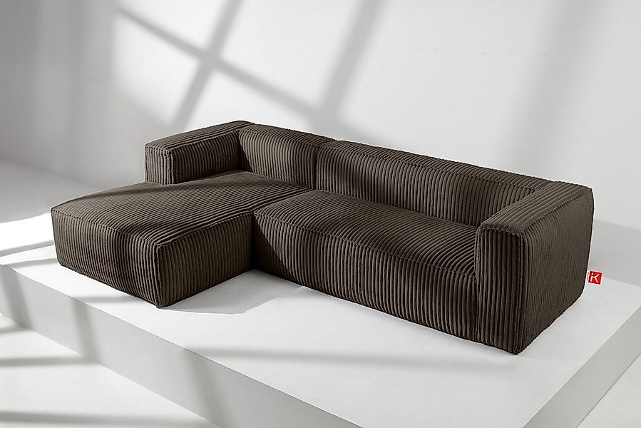 KONSIMO® Ecksofa Links Ecksofa FEROX, hergestellt in der EU,aus breitem Cor günstig online kaufen
