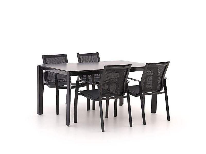 R&S Design Altea/Sestino 160 cm Gartenmöbel-Set 5-teilig stapelbar günstig online kaufen