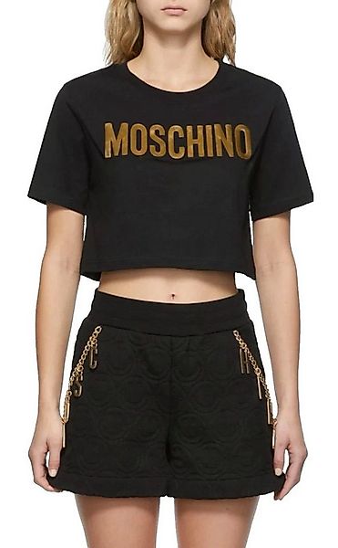 Moschino Crop-Top Couture Milano Top Gold 3D-Applikation exklusivste Linie günstig online kaufen