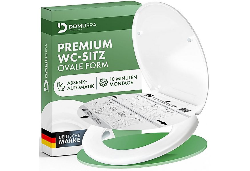 DomuSPA WC-Sitz Toilettendeckel mit Absenkautomatik – antibakterieller WC S günstig online kaufen