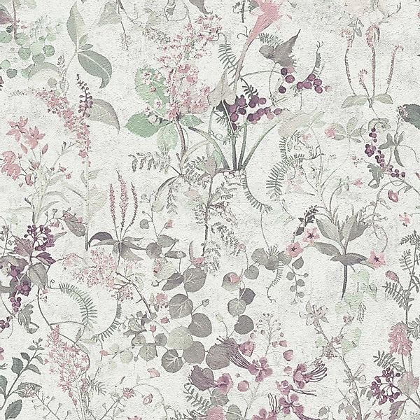 Bricoflor Schwedische Landhaus Tapete mit Blumen im Vintage Stil Vliestapet günstig online kaufen