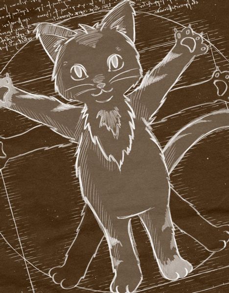 style3 T-Shirt Vitruvianische Katze kätzchen kitten günstig online kaufen