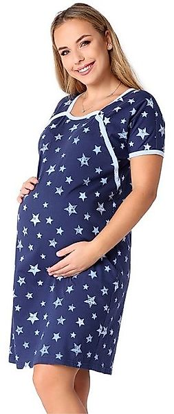 Be Mammy Umstandsnachthemd Damen Nachtkleid Umstandsmode Nachtwäsche Umstan günstig online kaufen