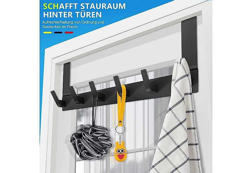 Refined Living Türhaken Türgarderobe zum Einhängen mit 6 Haken, ohne Bohren günstig online kaufen